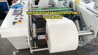 Yüksek Kaliteli Beyaz Plastik Masa Örtüsü Katlama Dilme Makinesi