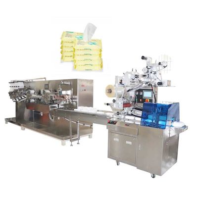 30 - 120PC 5 kesme şeridi ile ıslak bezler üretim makinesi Bebek bezleri paketleme makinesi