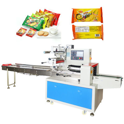 220v Bisküvi Yastık Paketleme Makinesi Sürekli Paketleyici Akışı