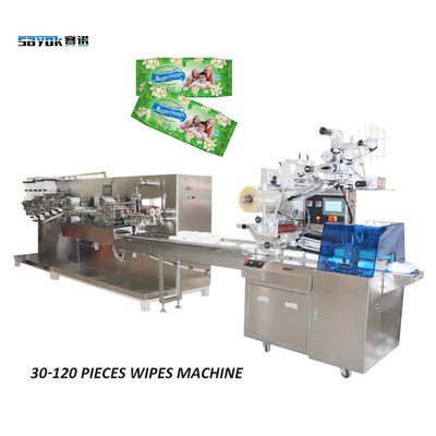 2.2KW 800KG Baby Wipe Paketleme Makinası Plastik Ambalaj İçin 30-120 Adet