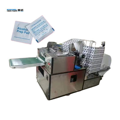 PLC Kontrolü Yan Sıfırlama Paketleme Makinesi 6 Şerit Alkol Hazırlama Yastığı Makinesi