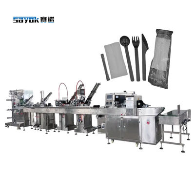 Ahşap Plastik Masa Cihazları Set Paketleme Makinesi 80-120 Paket/dakikada Paketleme Hızıyla